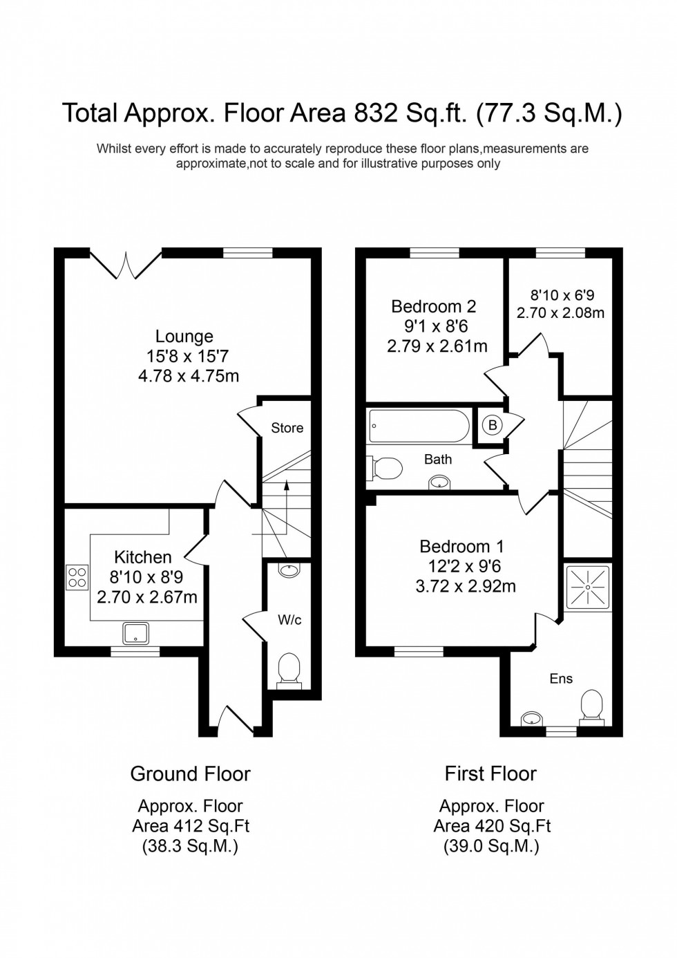 Floorplan for Bridge Mill Court, Chorley, PR6