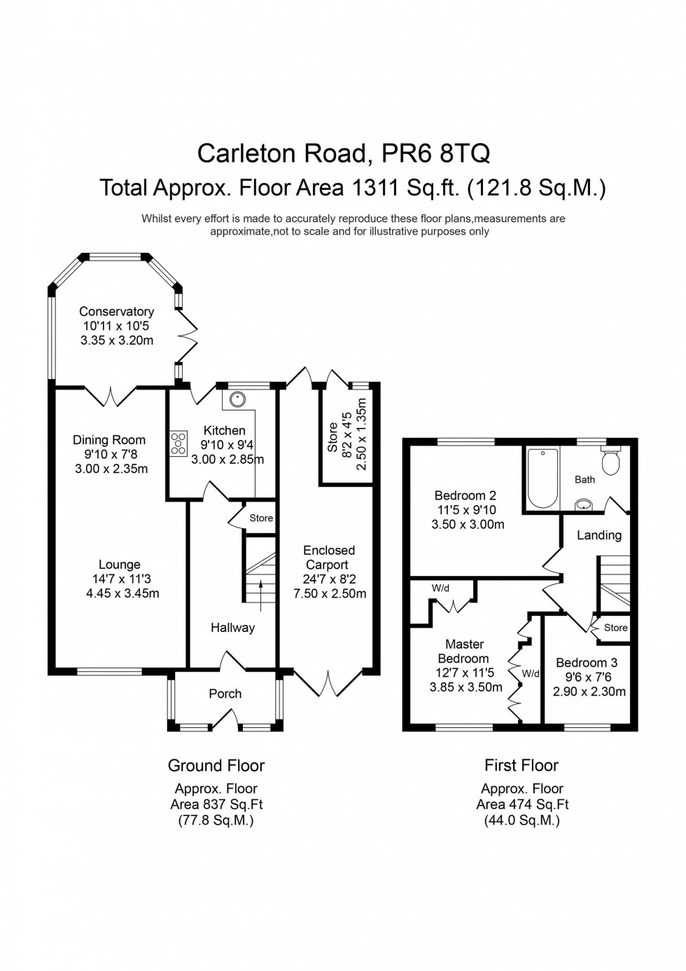 Floorplan for Carleton Road, Chorley, PR6