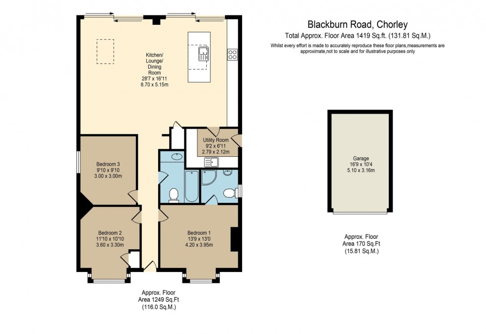 Floorplan for Blackburn Road, Chorley, PR6