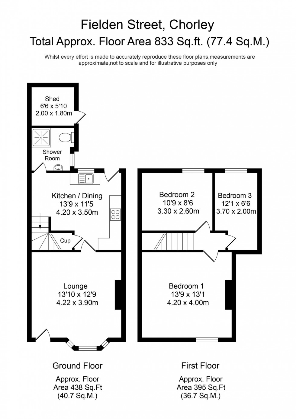 Floorplan for Fielden Street, Chorley, PR6