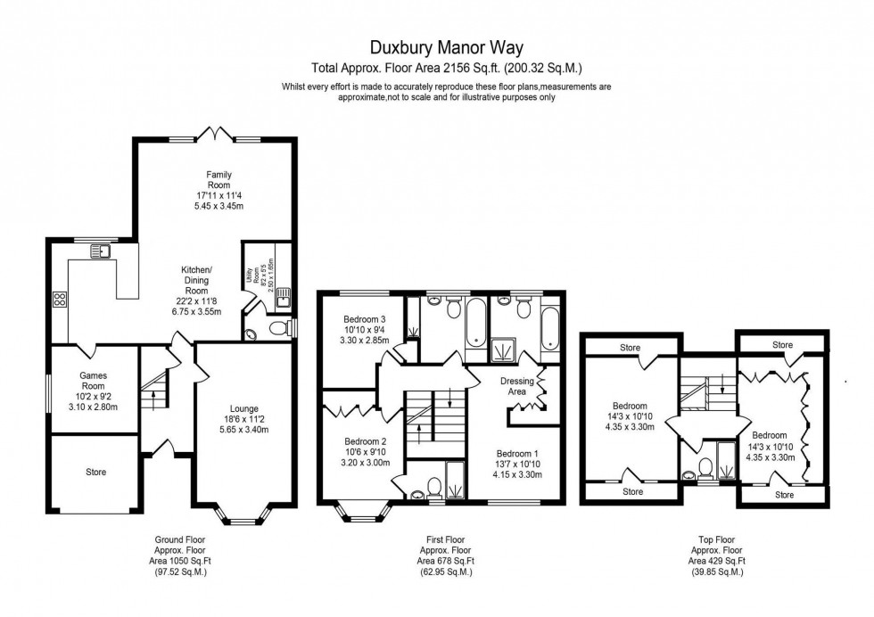Floorplan for Duxbury Manor Way, Chorley, PR7