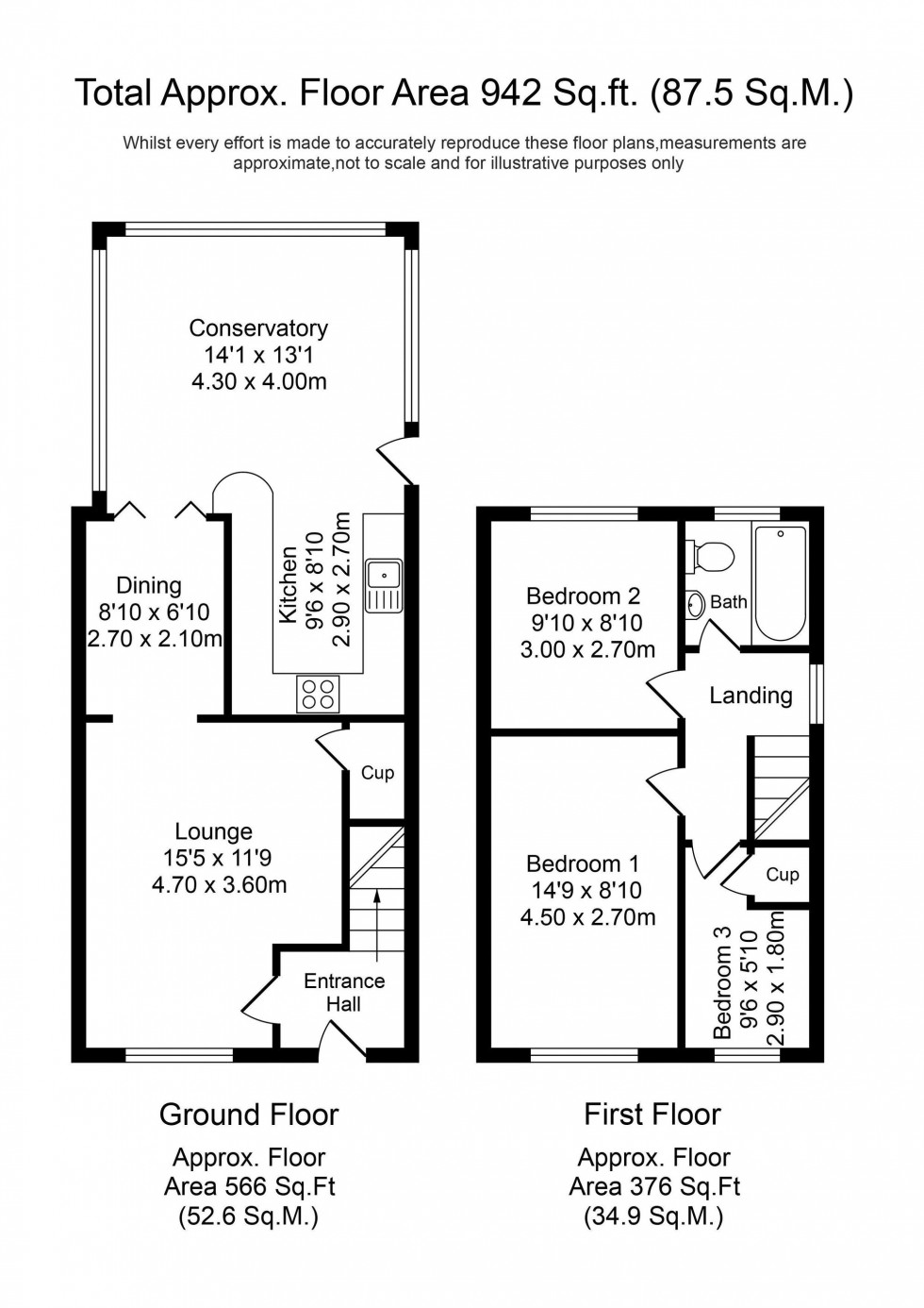 Floorplan for Kingsmead, Chorley, PR7