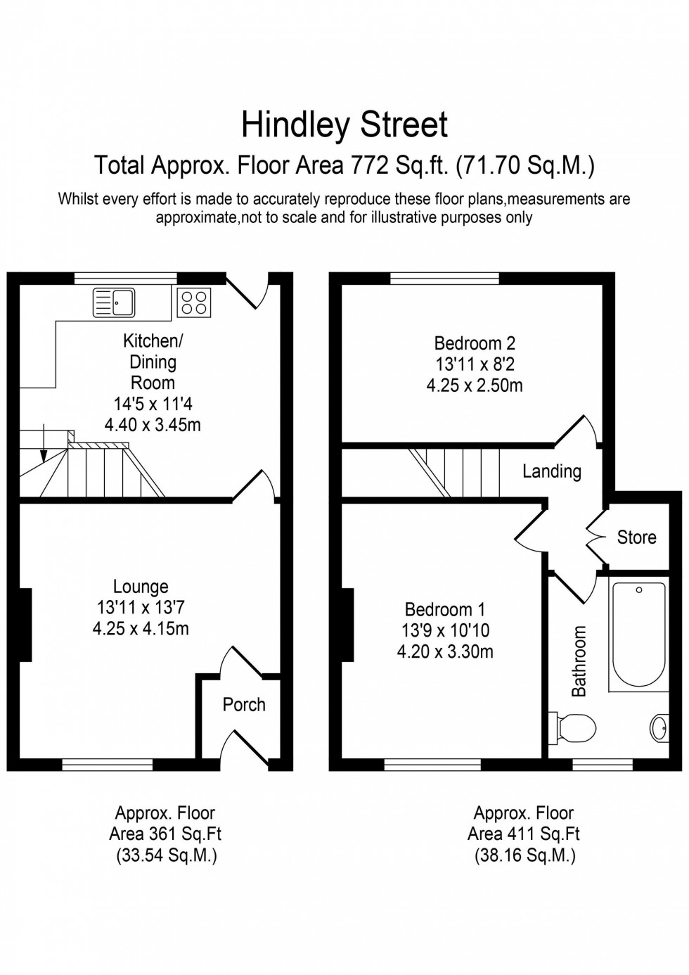 Floorplan for Hindley Street, Chorley, PR7