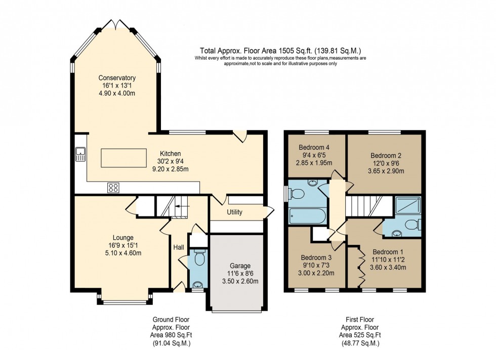 Floorplan for Redwood Drive, Chorley, PR7