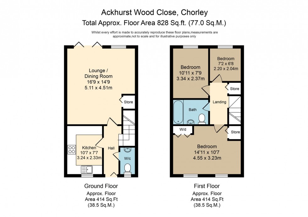 Floorplan for Ackhurst Wood Close, Chorley, PR7