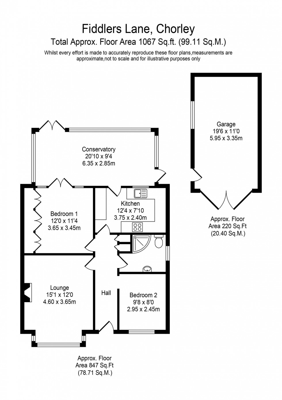 Floorplan for Fiddler's Lane, Clayton-Le-Woods, PR6