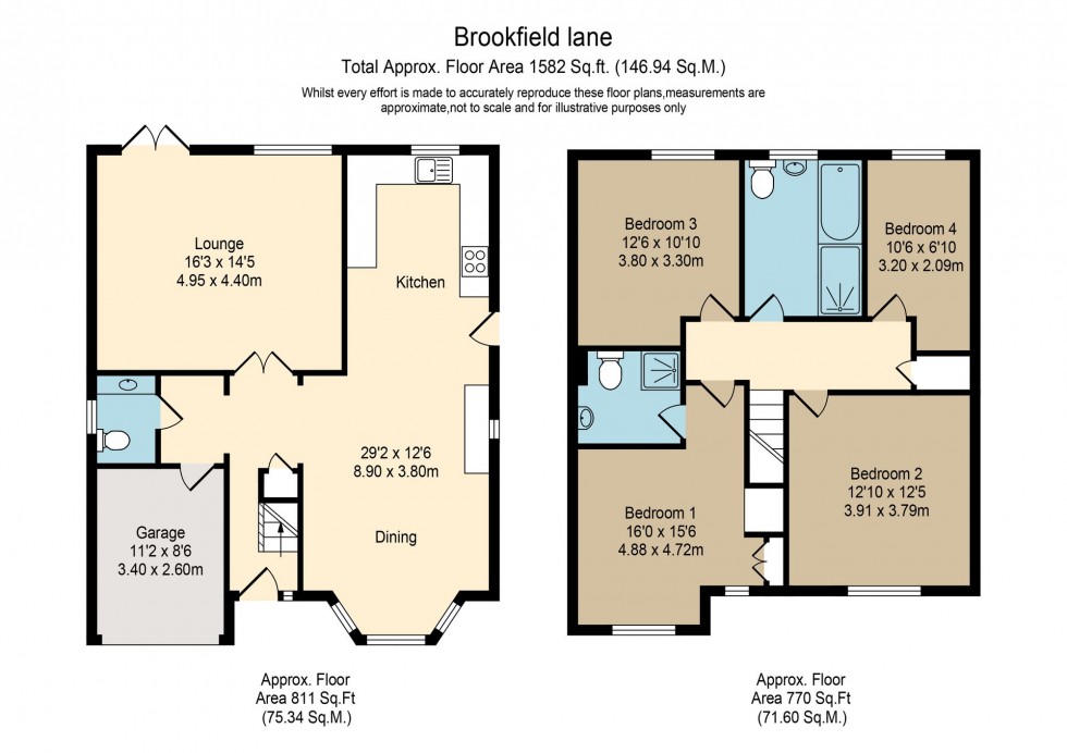Floorplan for Brookfield Lane, Clayton-Le-Woods, PR6
