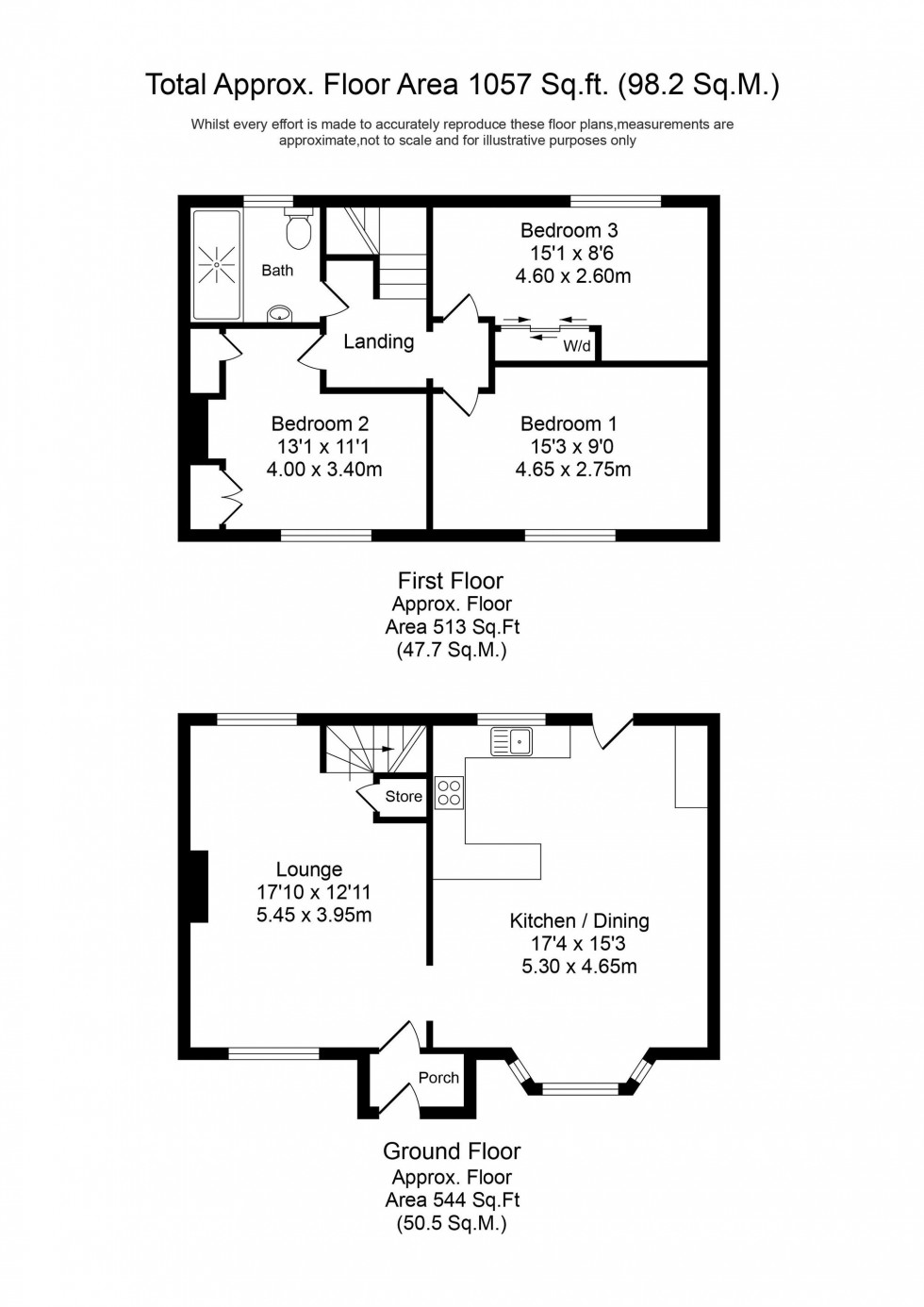 Floorplan for Back Lane, Clayton-Le-Woods, PR6
