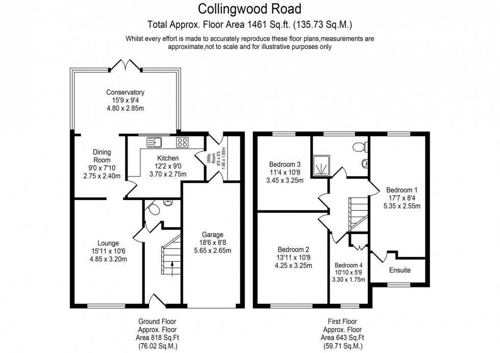 Floorplan for Collingwood Road, Chorley, PR7