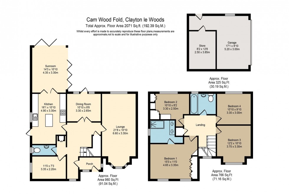 Floorplan for Cam Wood Fold, Clayton-Le-Woods, PR6