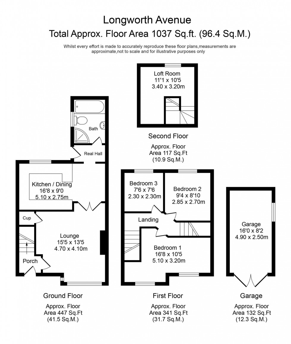 Floorplan for Longworth Avenue, Coppull, PR7