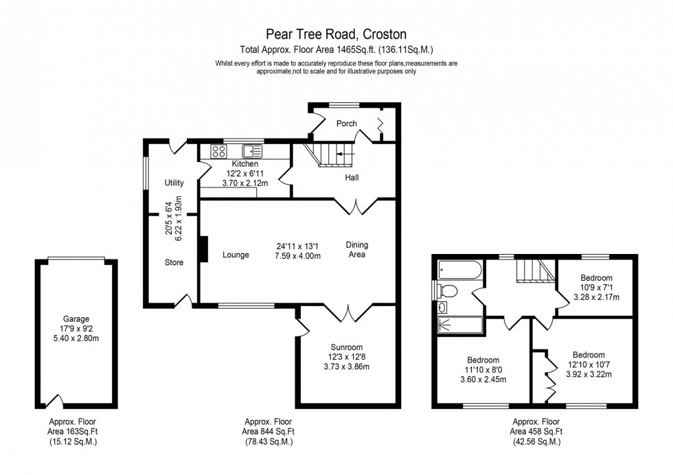 Floorplan for Pear Tree Road, Croston, PR26