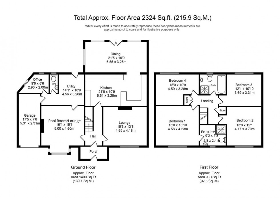 Floorplan for Out Lane, Croston, PR26