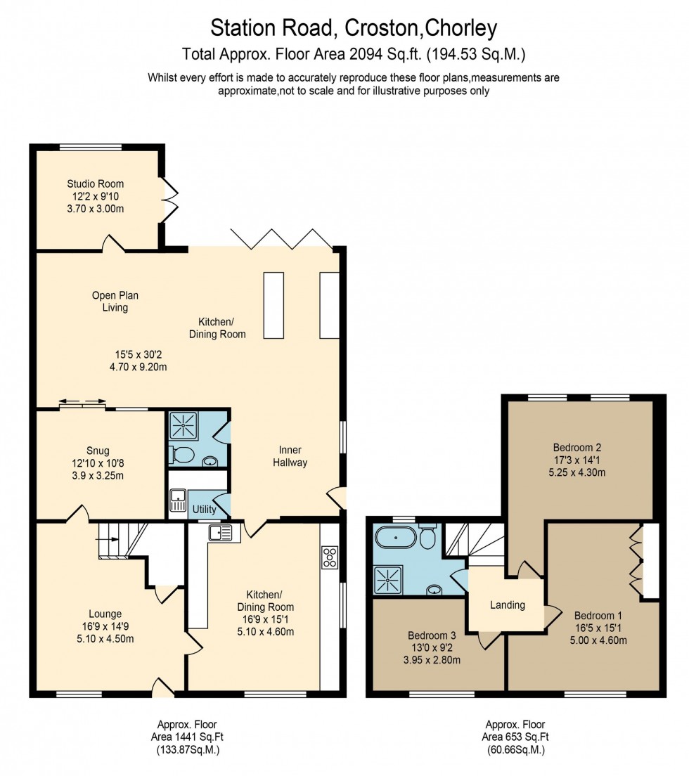 Floorplan for Station Road, Croston, PR26