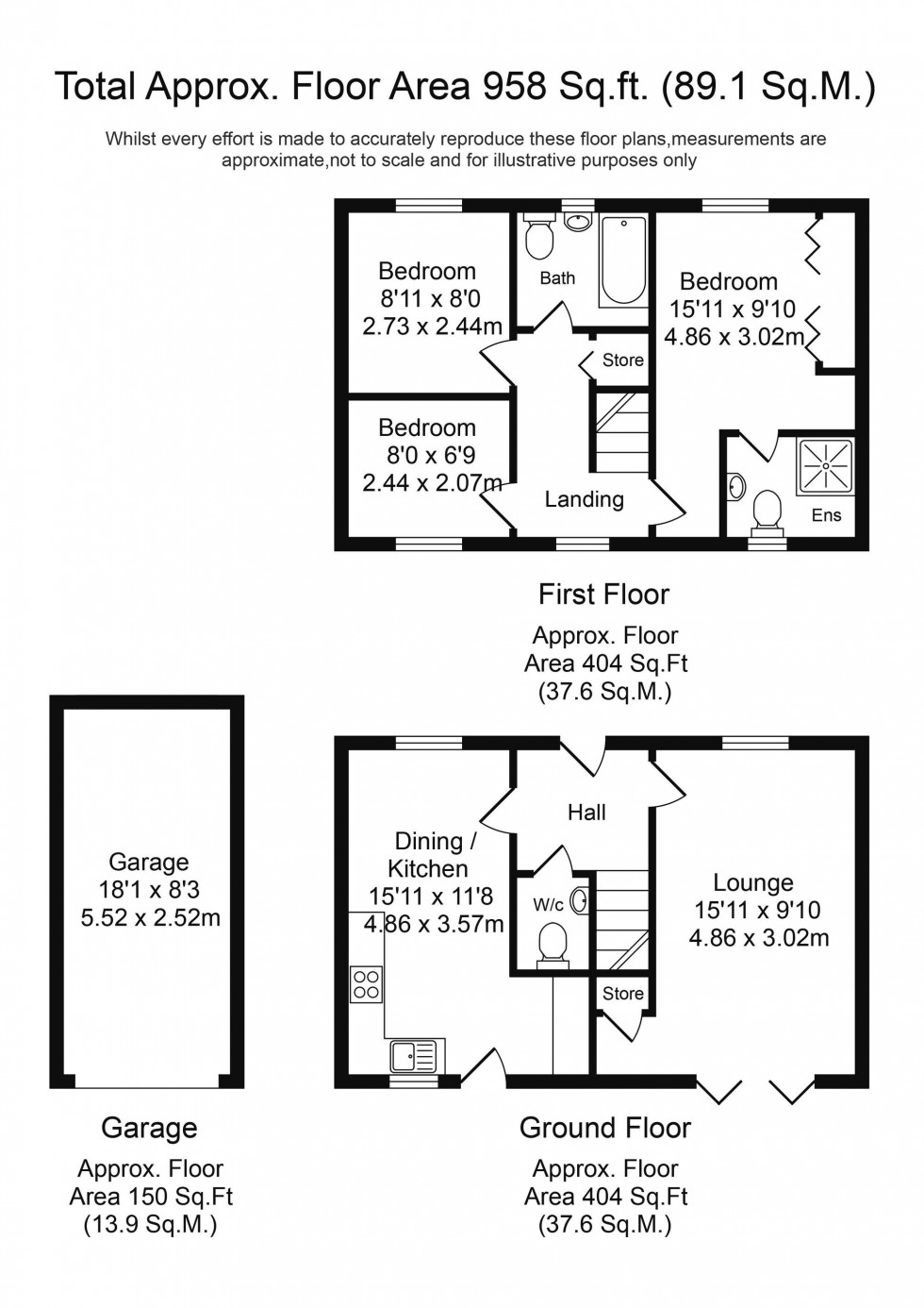 Floorplan for Chisnall Brook Close, Downholland, L39