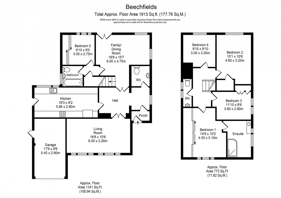 Floorplan for Beechfields, Eccleston, PR7