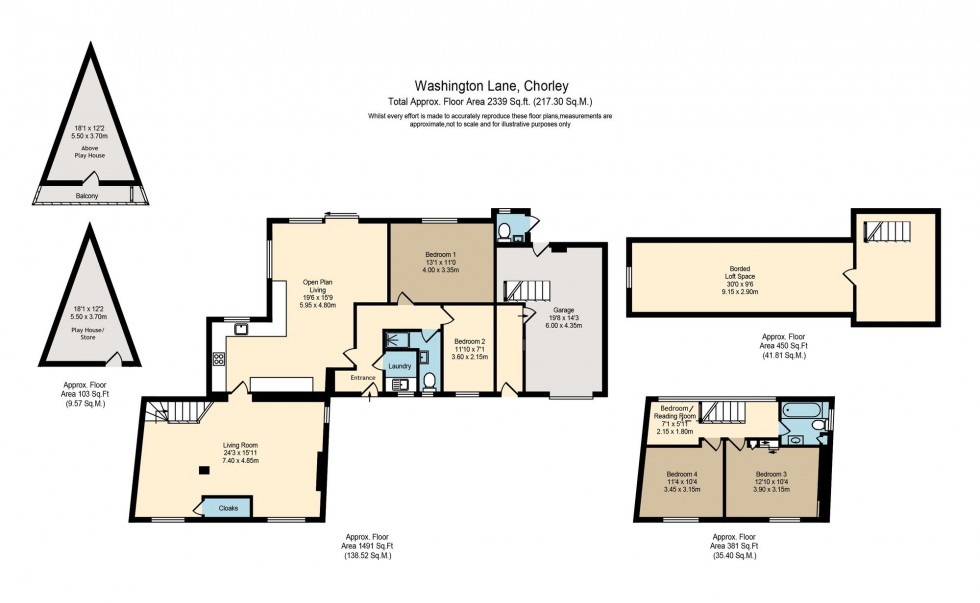 Floorplan for Washington Lane, Euxton, PR7
