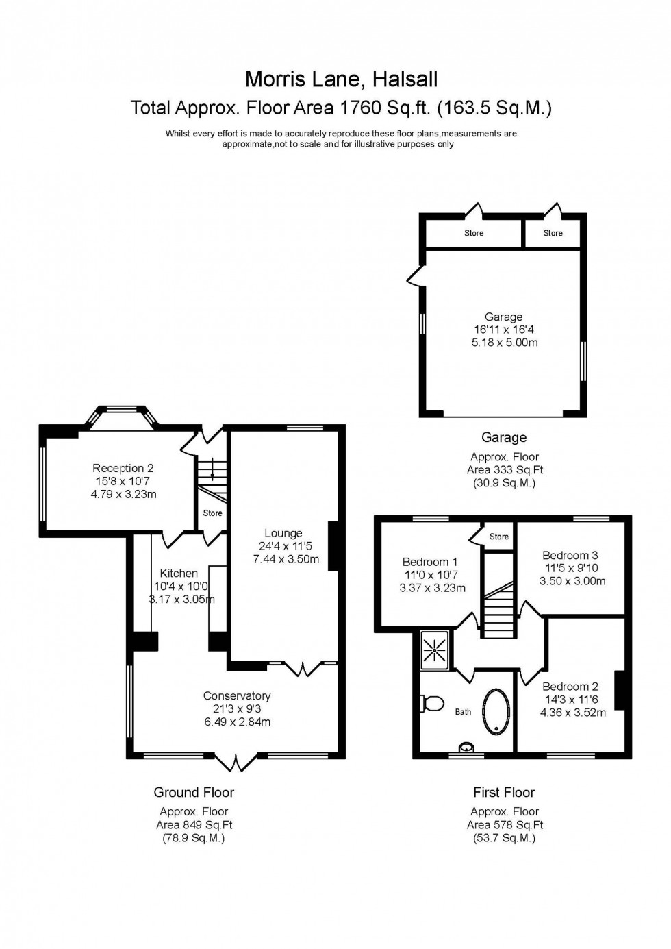 Floorplan for Morris Lane, Halsall, L39