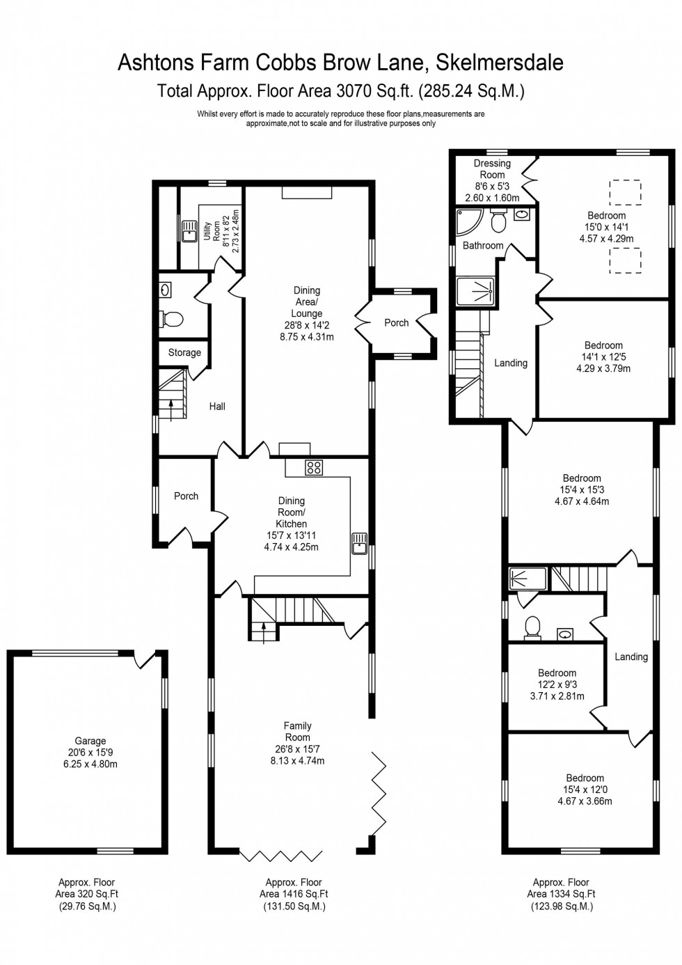 Floorplan for Cobbs Brow Lane, Lathom, L40