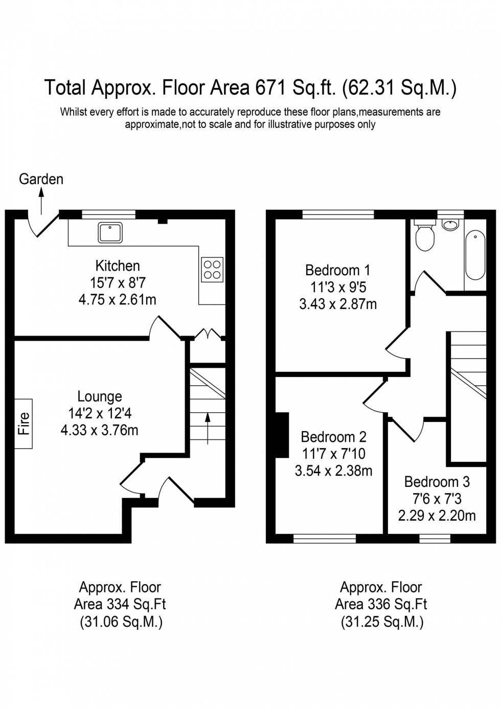 Floorplan for Blaguegate Lane, Lathom, WN8