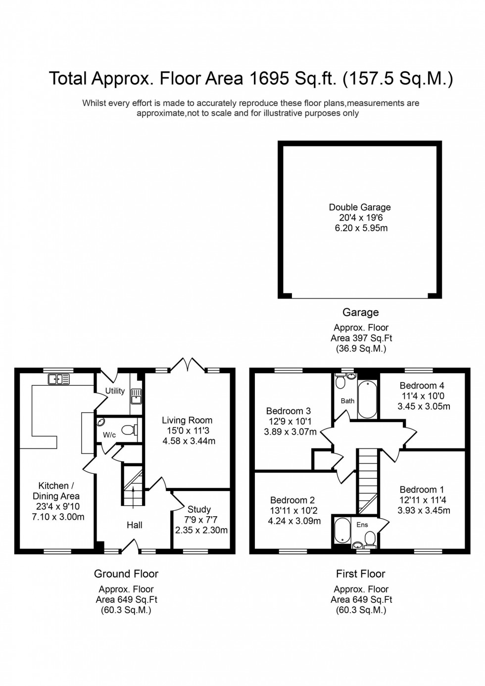 Floorplan for Merdale Way, Lathom, WN8