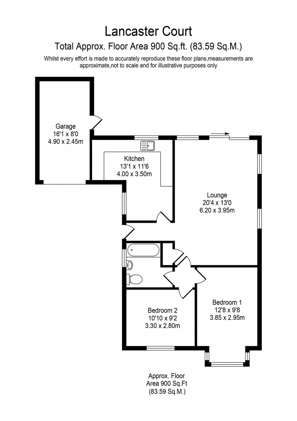 Floorplan for Lanchester Court, Leyland, PR26