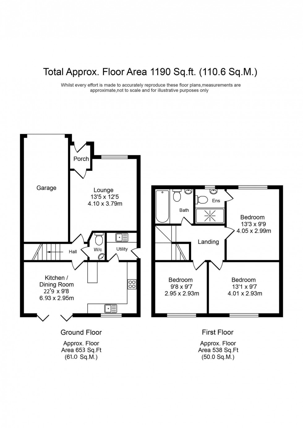 Floorplan for Hollin Hey Close, Lathom, WN8