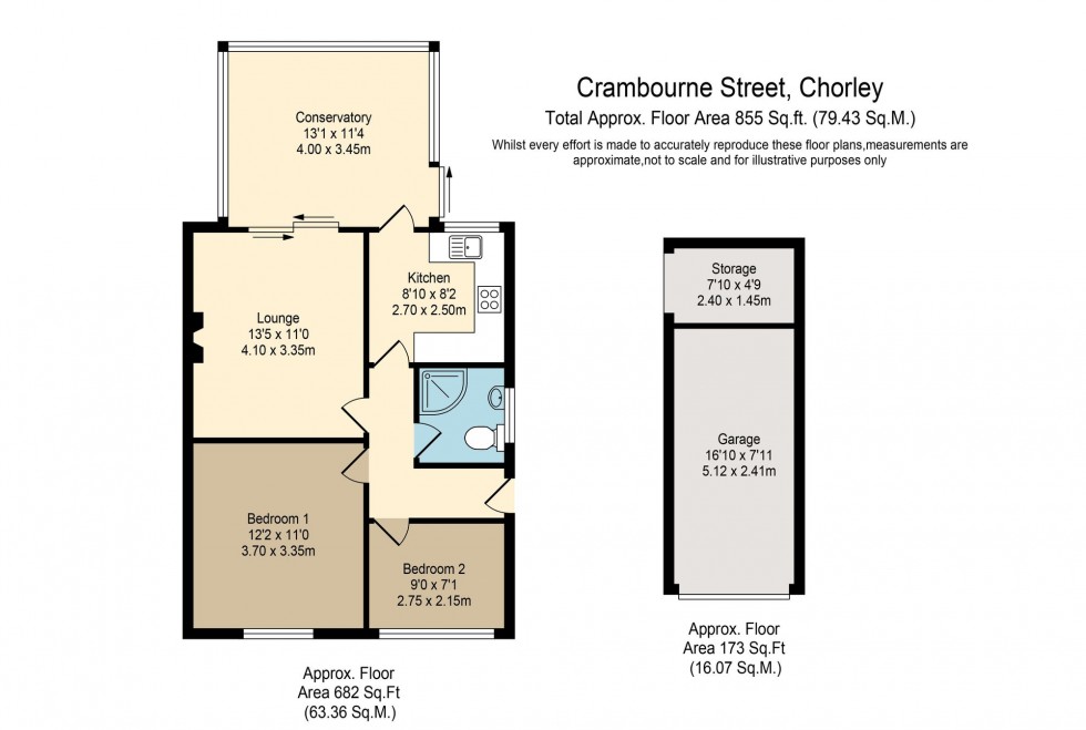 Floorplan for Cranbourne Street, Chorley, PR6