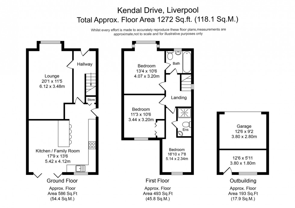Floorplan for Kendal Drive, Liverpool, L31