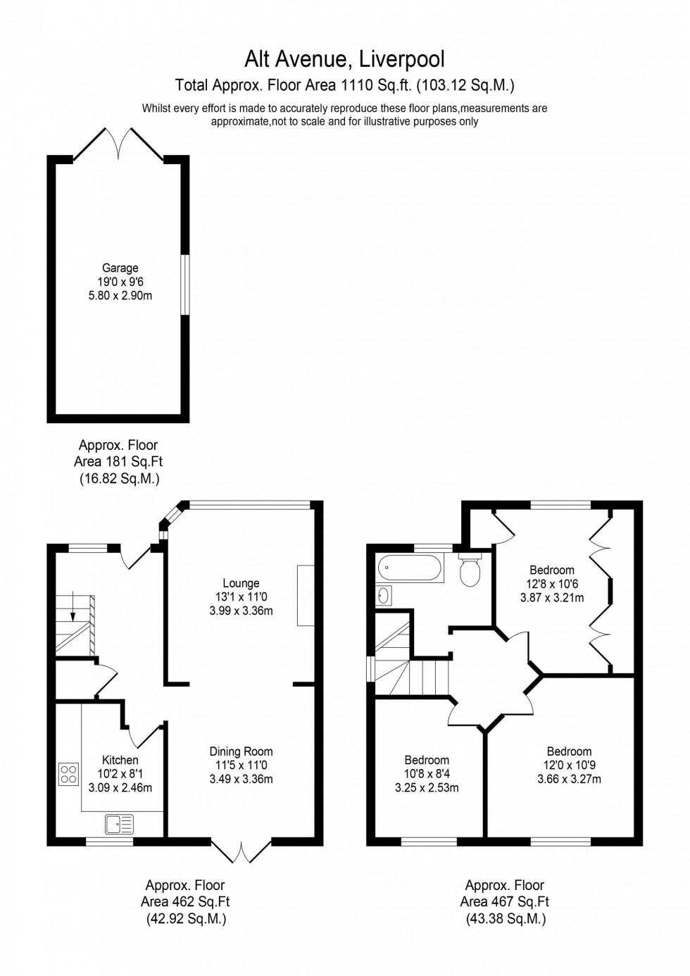 Floorplan for Alt Avenue, Liverpool, L31