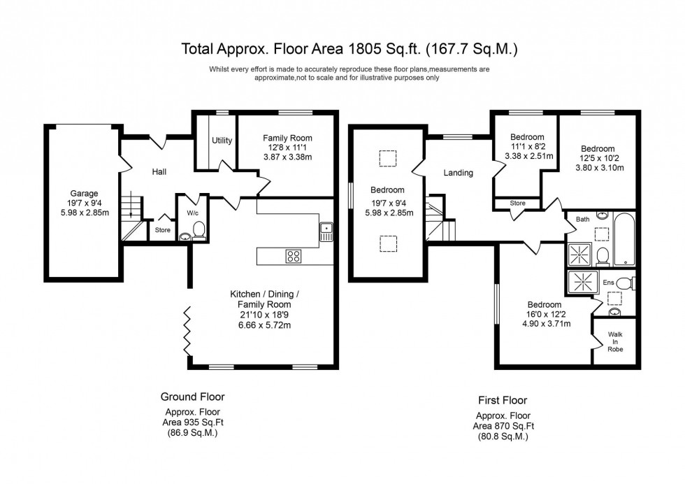 Floorplan for St. Andrews Close, Liverpool, L31