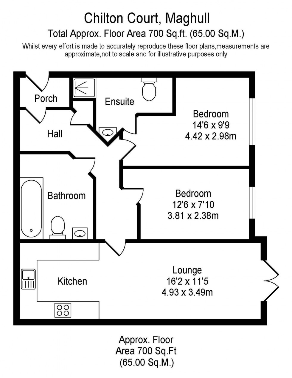 Floorplan for Chilton Court, Liverpool, L31