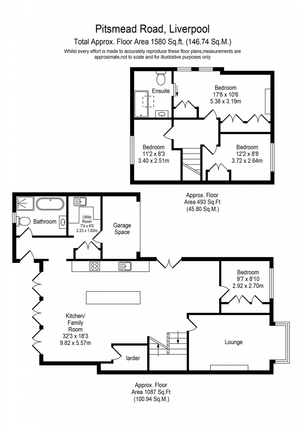 Floorplan for Pitsmead Road, Liverpool, L32