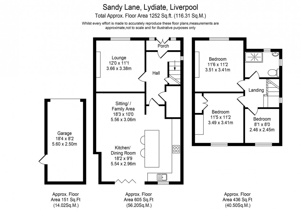 Floorplan for Sandy Lane, Lydiate, L31