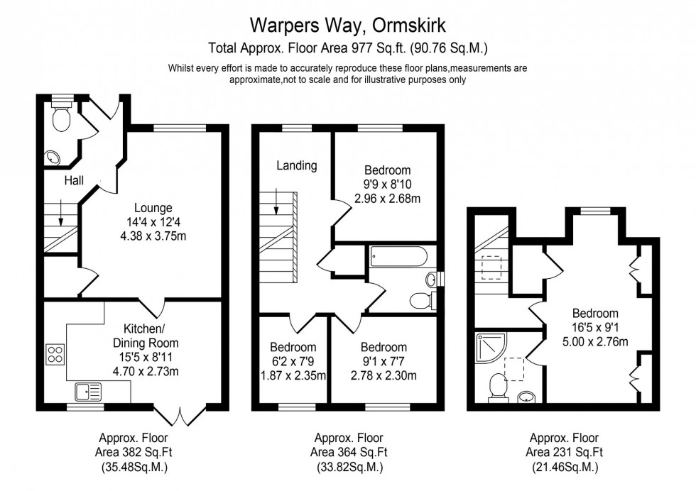 Floorplan for Warpers Way, Ormskirk, L39