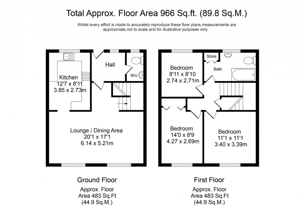 Floorplan for Brookhouse Road, Ormskirk, L39