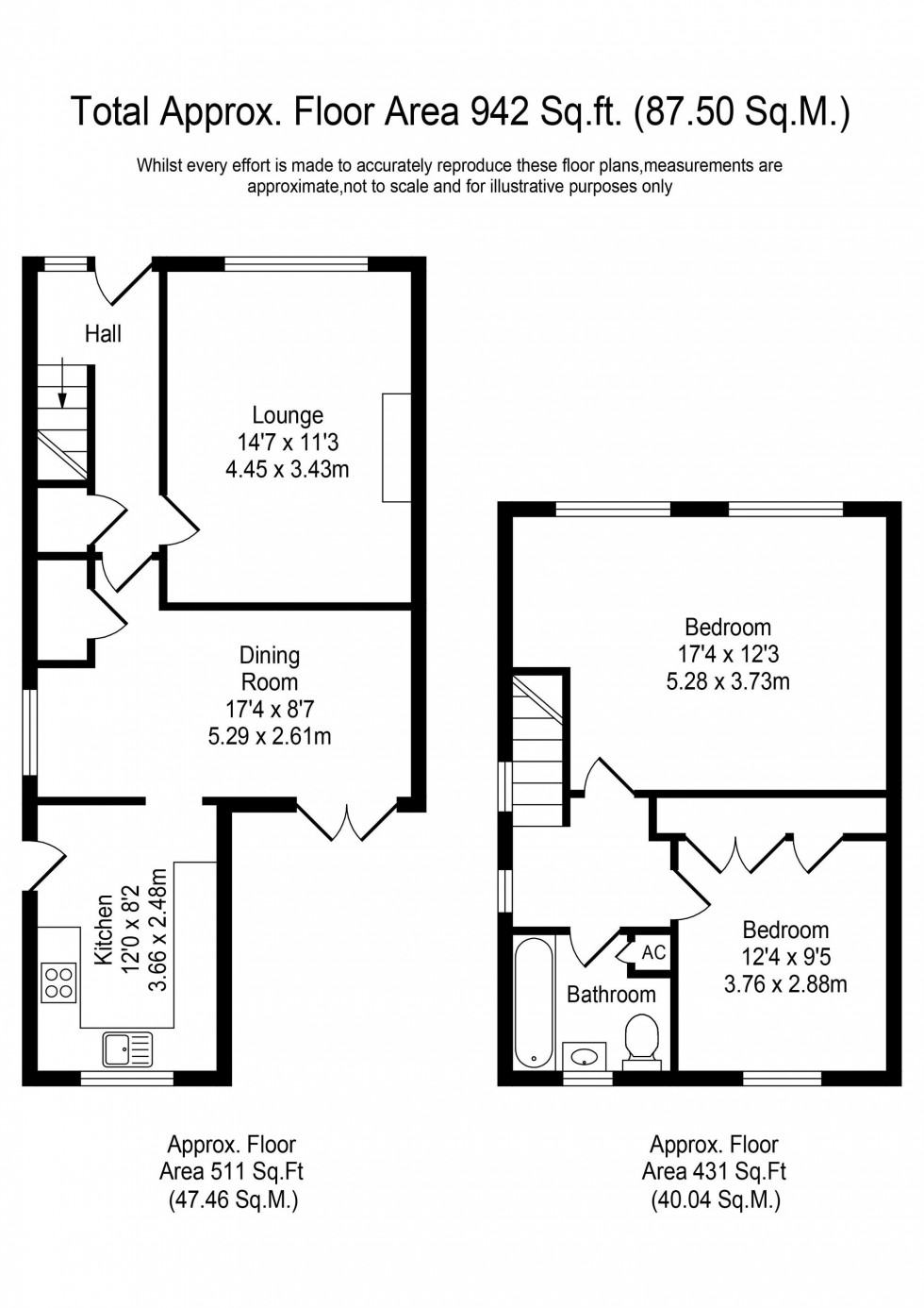 Floorplan for Carroll Crescent, Ormskirk, L39