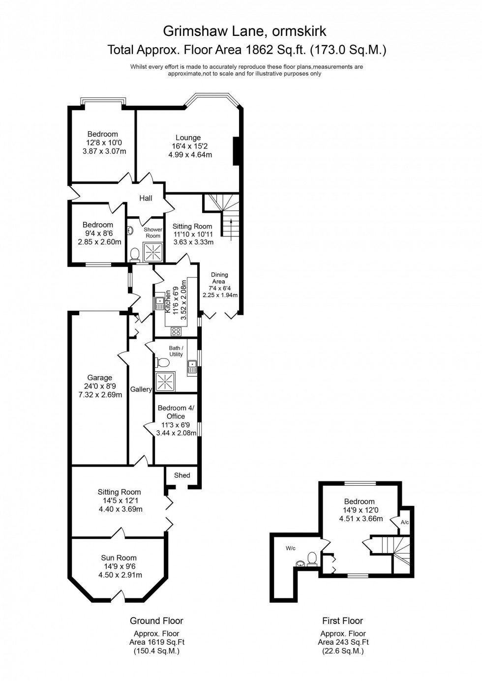 Floorplan for Grimshaw Lane, Ormskirk, L39