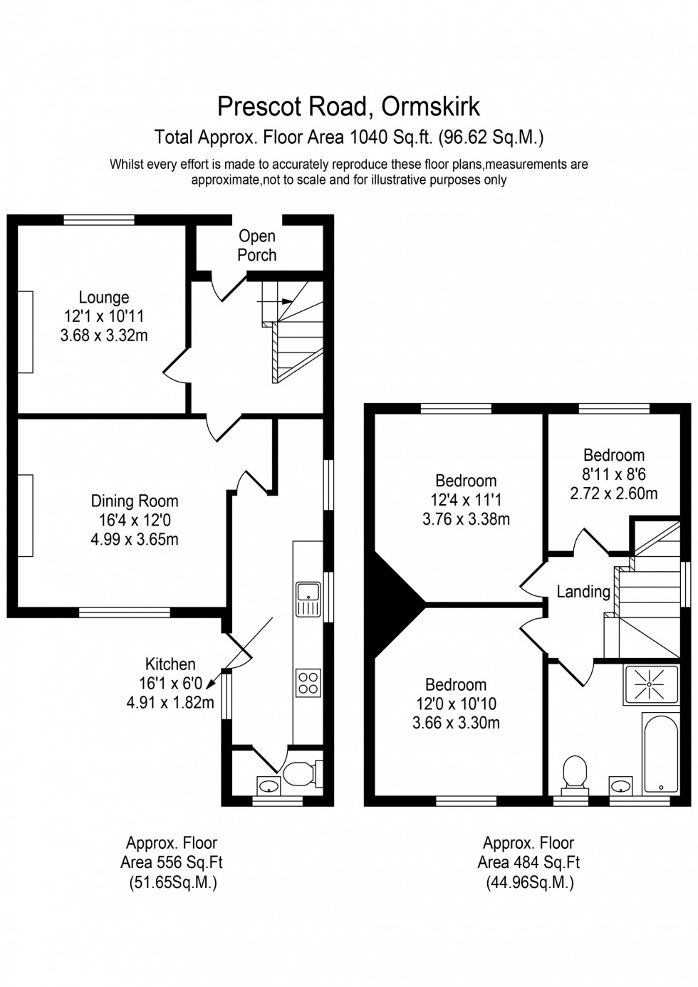 Floorplan for Prescot Road, Ormskirk, L39