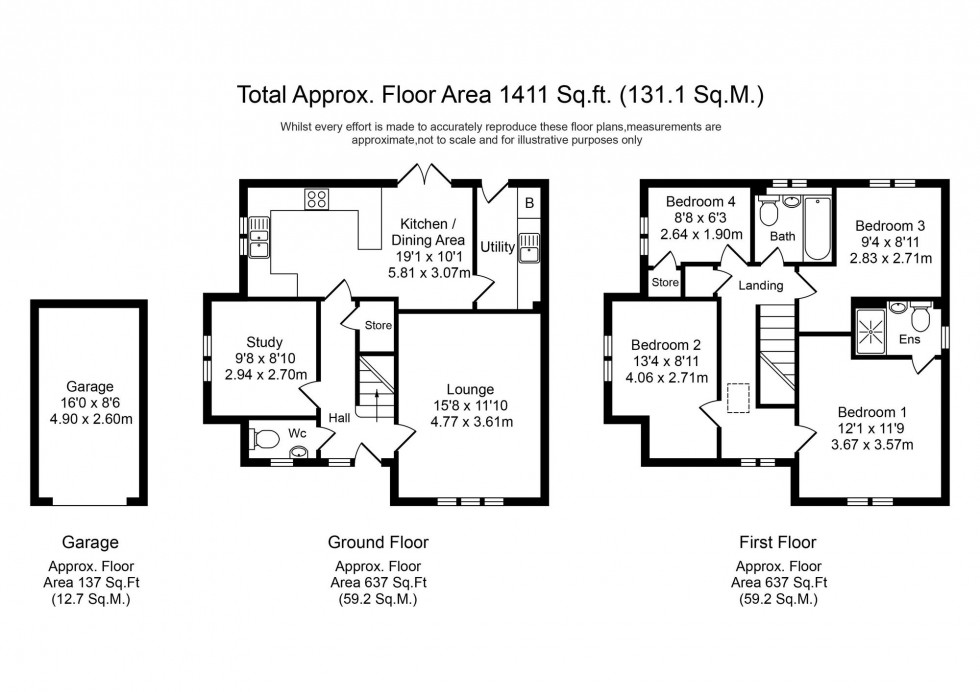 Floorplan for High Grove Park, Burscough, L40