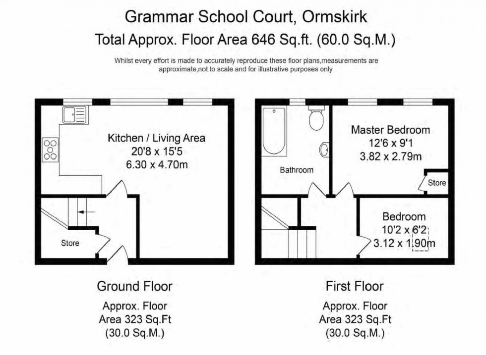 Floorplan for Grammar School Court, Ormskirk, L39