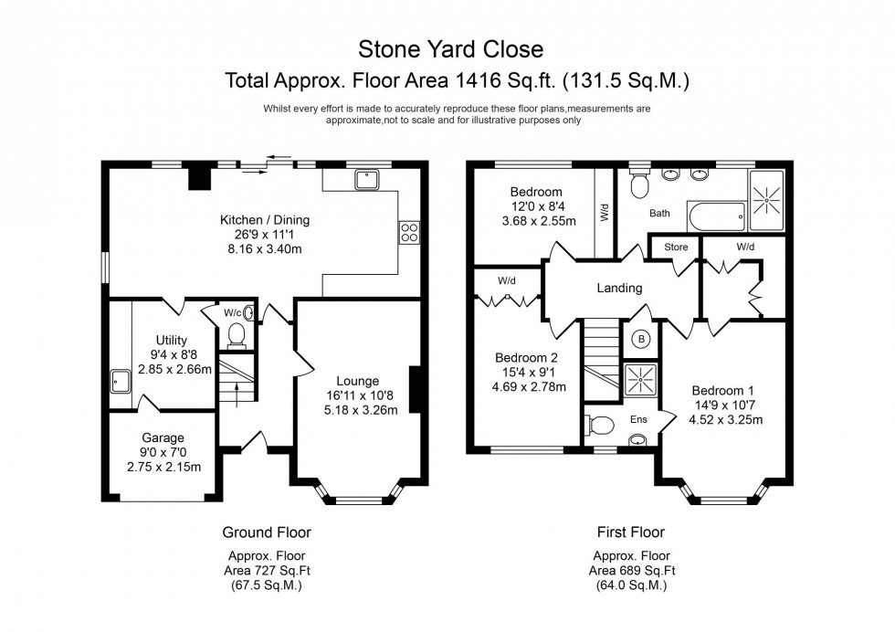 Floorplan for Stone Yard Close, Ormskirk, L39
