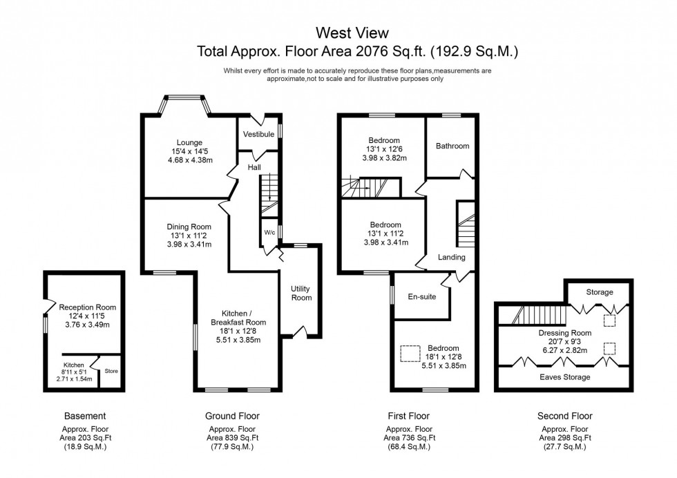 Floorplan for West View, Ormskirk, L39