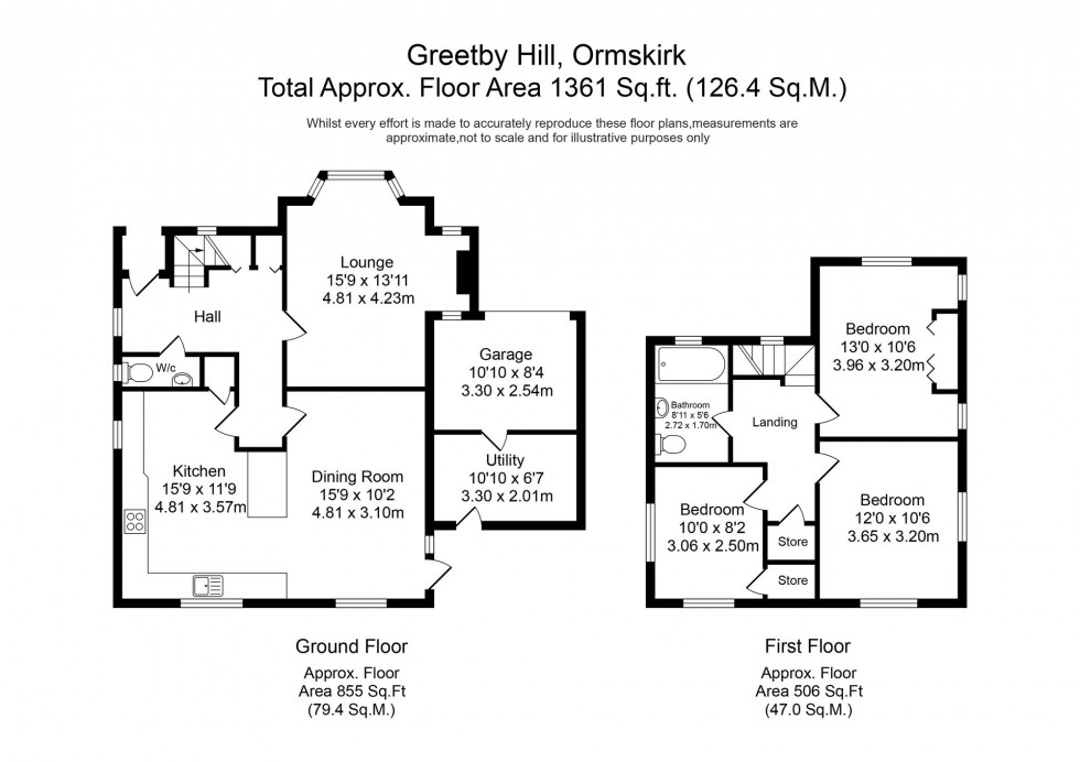 Floorplan for Greetby Hill, Ormskirk, L39