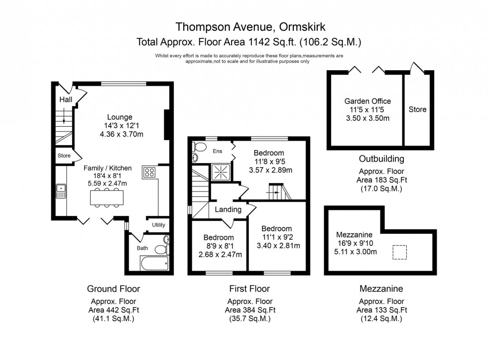 Floorplan for Thompson Avenue, Ormskirk, L39