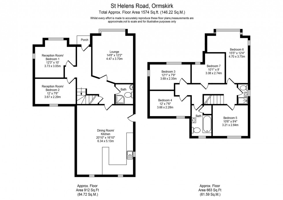 Floorplan for St. Helens Road, Ormskirk, L39