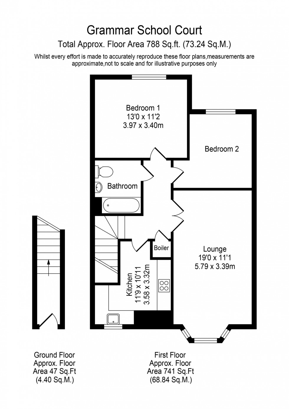 Floorplan for Grammar School Court, Ormskirk, L39