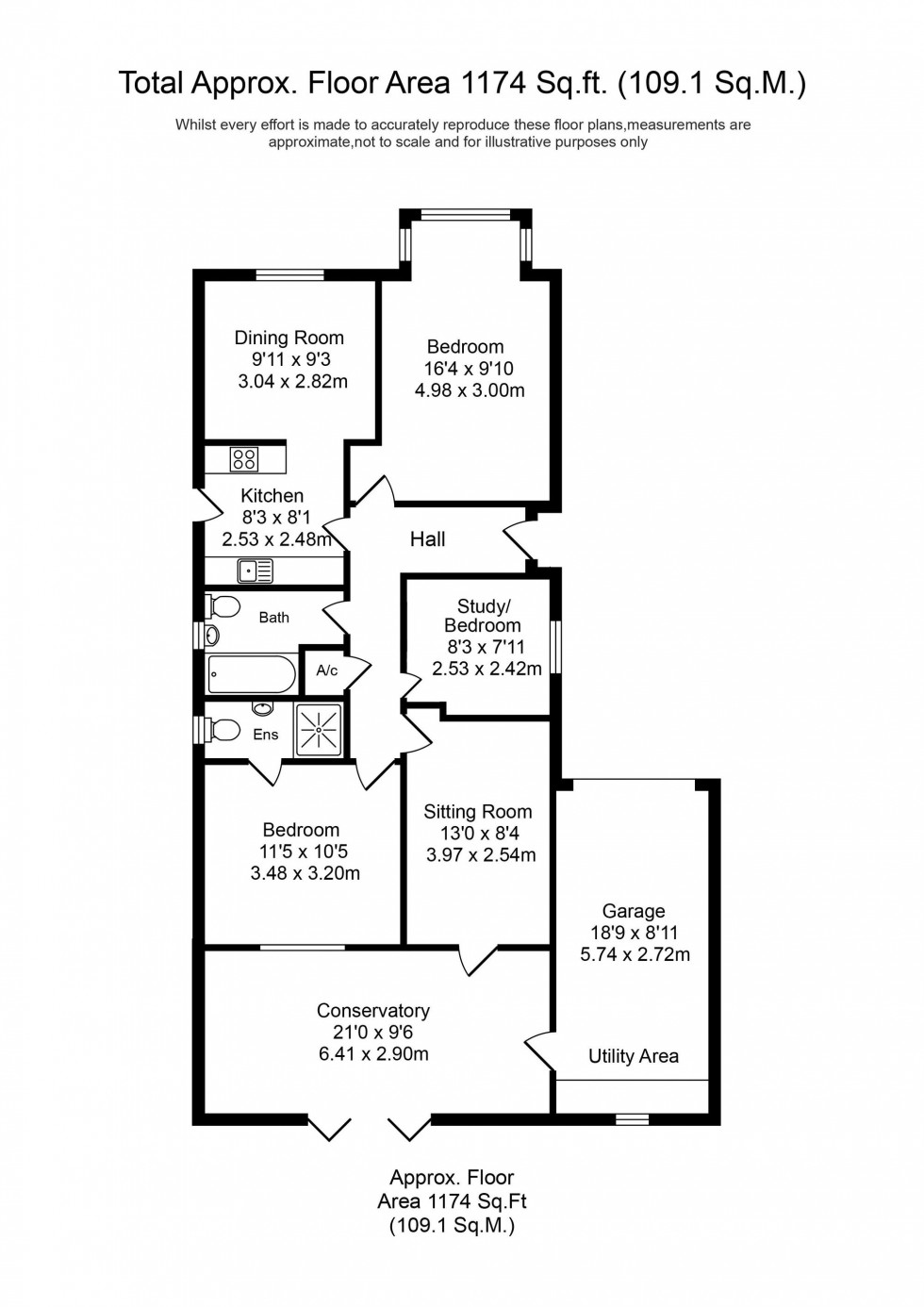 Floorplan for Hall Brow Close, Ormskirk, L39