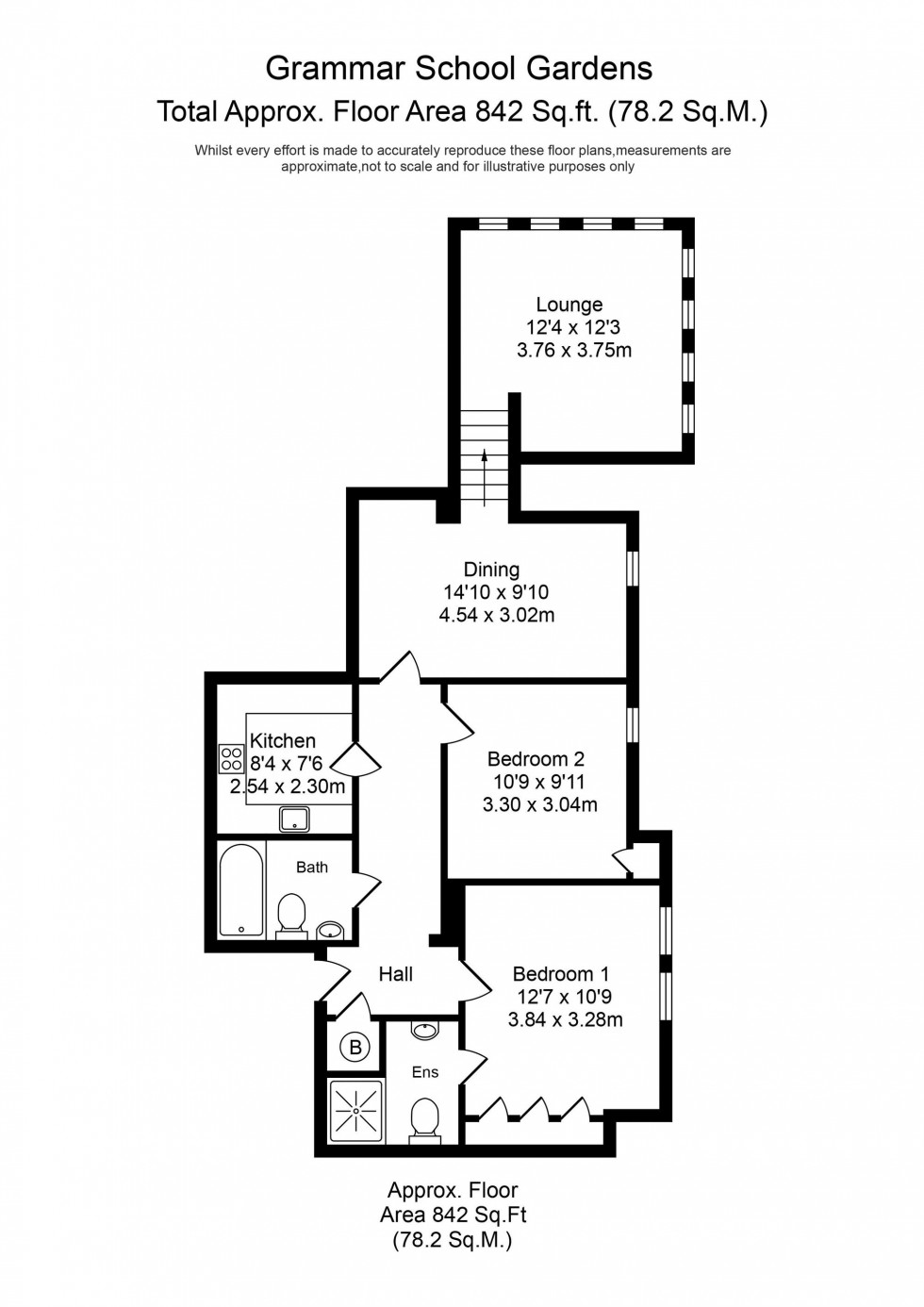 Floorplan for Grammar School Gardens, Cramlington House Grammar School Gardens, L39