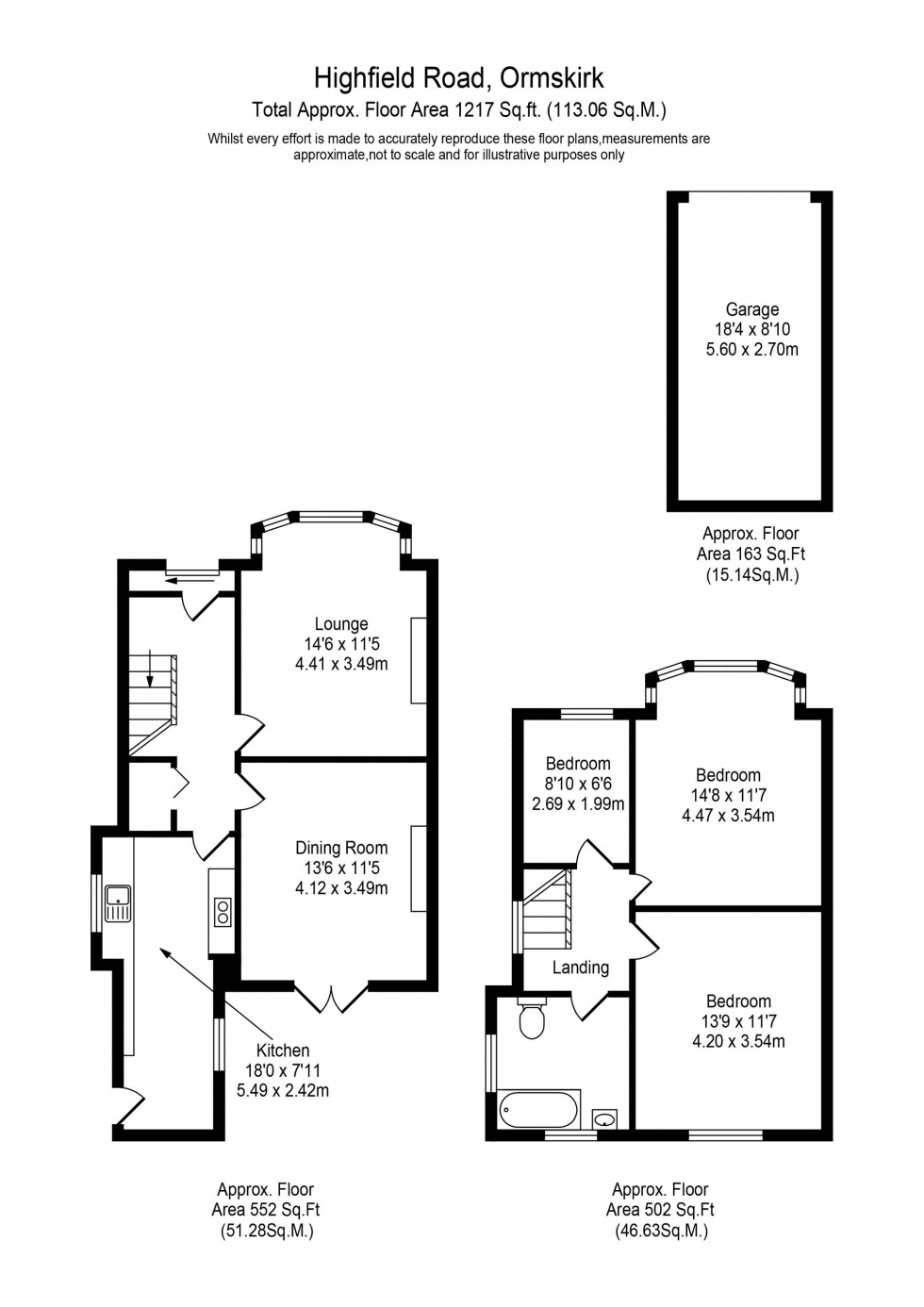 Floorplan for Highfield Road, Ormskirk, L39